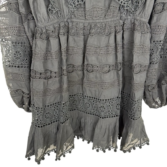 Ulla Johnson Jolie Black Lace Long Sleeve Dress SZ 4 - Picture 12 of 14